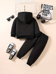 Baby Girl Set Cartoon Bear I'M GRUMPY Long Sleeve Hoodie Pants Outfit