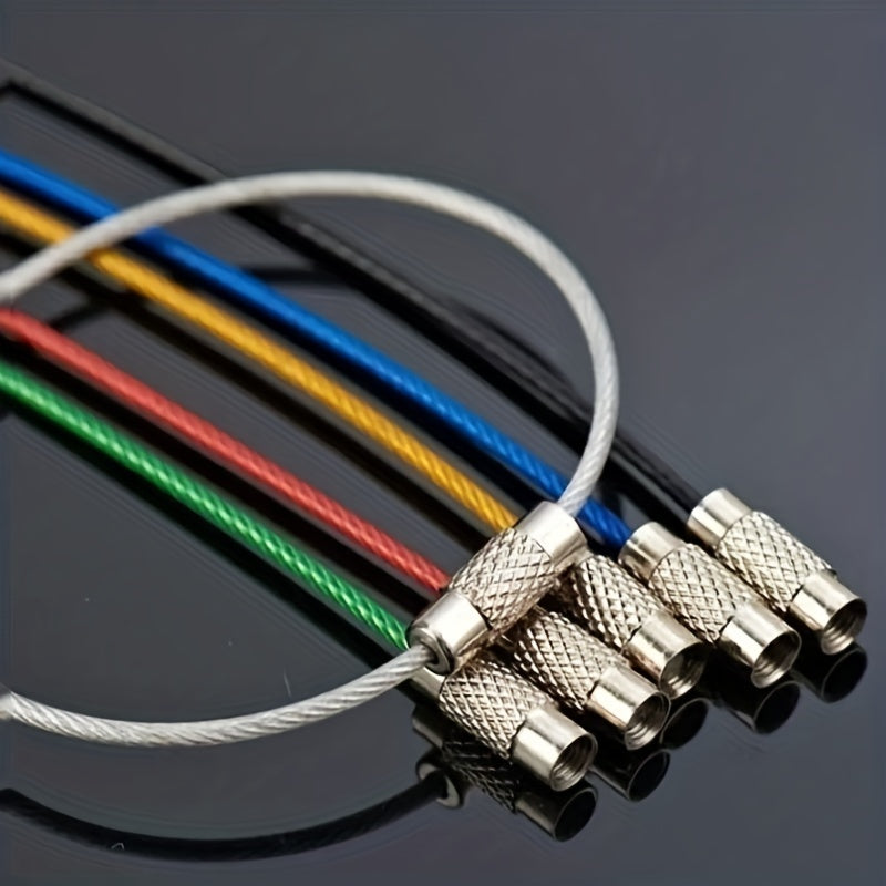 10pcs Stainless Steel Keychain Cable Rope For Men Hiking