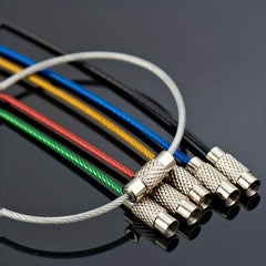 10pcs Stainless Steel Keychain Cable Rope For Men Hiking