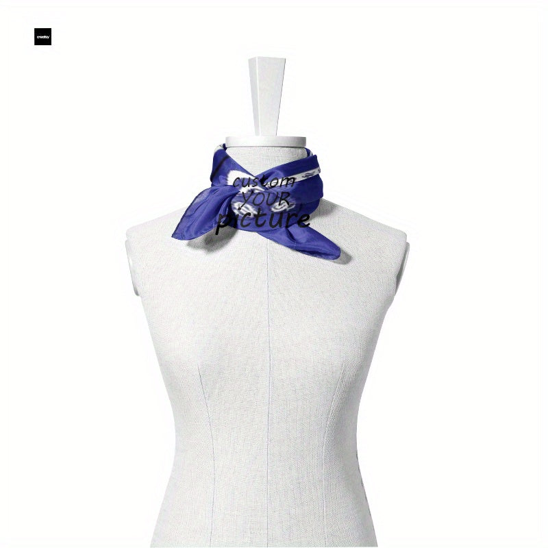 Personalized Men's Square Scarf with Your Photo Emblem