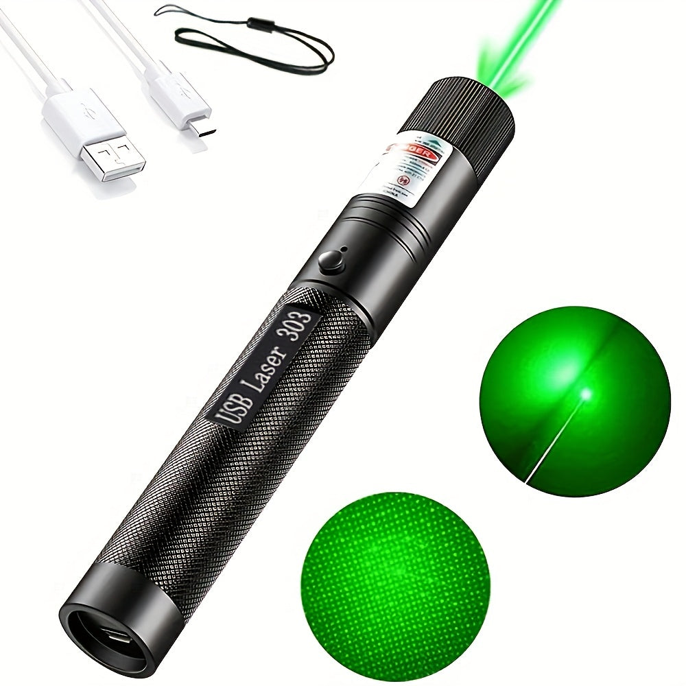 Green Laser Pointer USB Charging Built in Laser Torch High Powerful