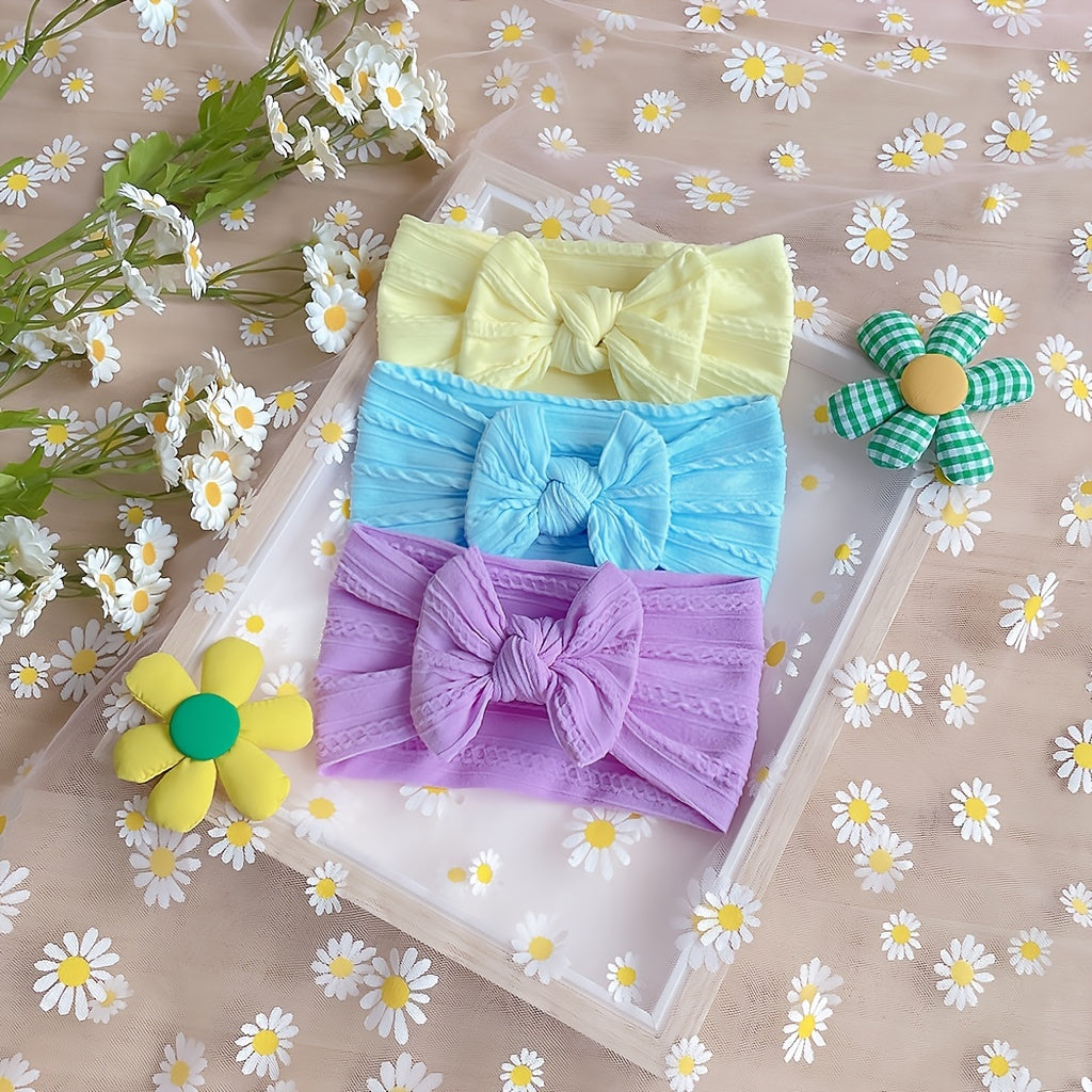 Soft Jacquard Baby Bow Hair Band Headwear Hair Accessories