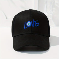Devil's Eye Embroidery Baseball Cap LOVE Couple Dad Hat