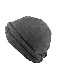 Men's Bandana Hat Braid Scarf Hat Wrap Head Hat Soft Satin Inner Hat