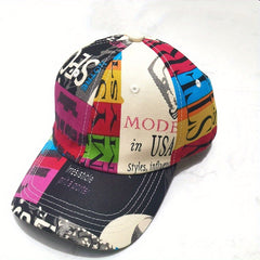Graffiti Anime Baseball Cap Sunshade Adjustable Duck Tongue Cap