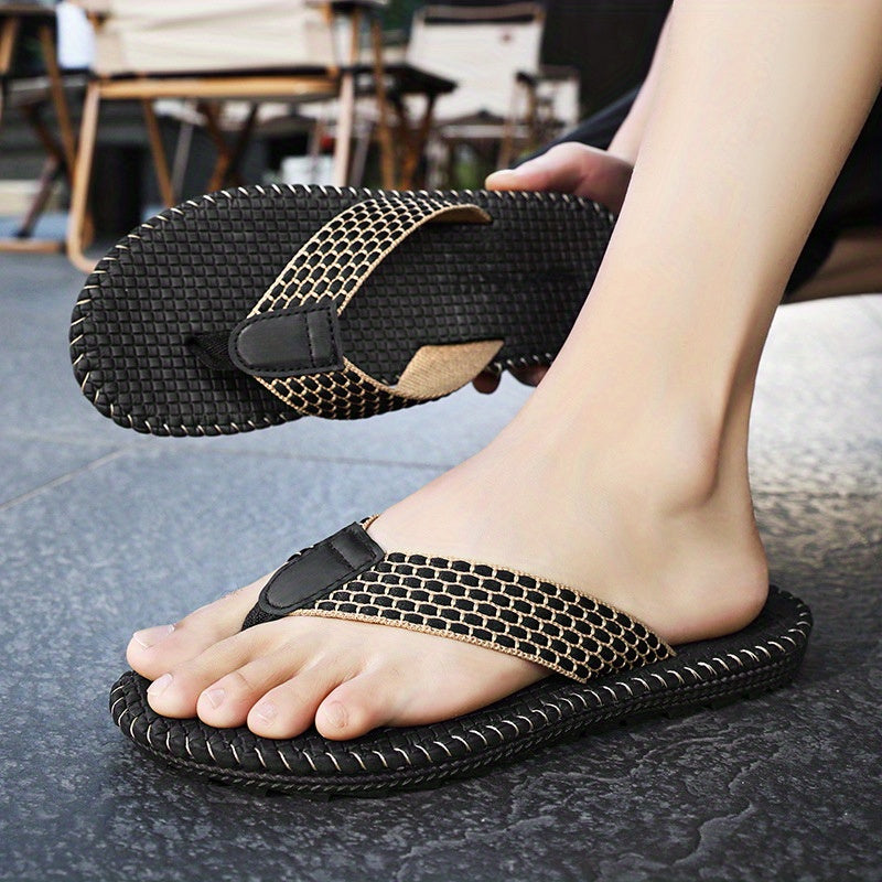 Men's Braided Hemp Flip Flops Assorted Colors Slippers