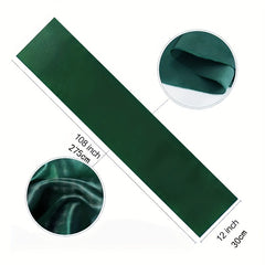 4pcs Green Silk Table Runner for Wedding Banquet Party Decor