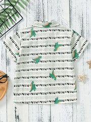 Boys Letter Dinosaur Print Shirt Kids Summer Clothes