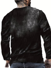 Men's Long Sleeve Vintage Novelty T-shirt For Autumn