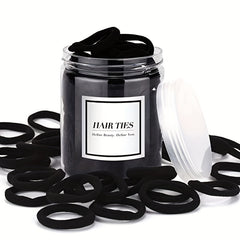 50PCS Seamless Elastic Hair Bands for Thick Curly Hair