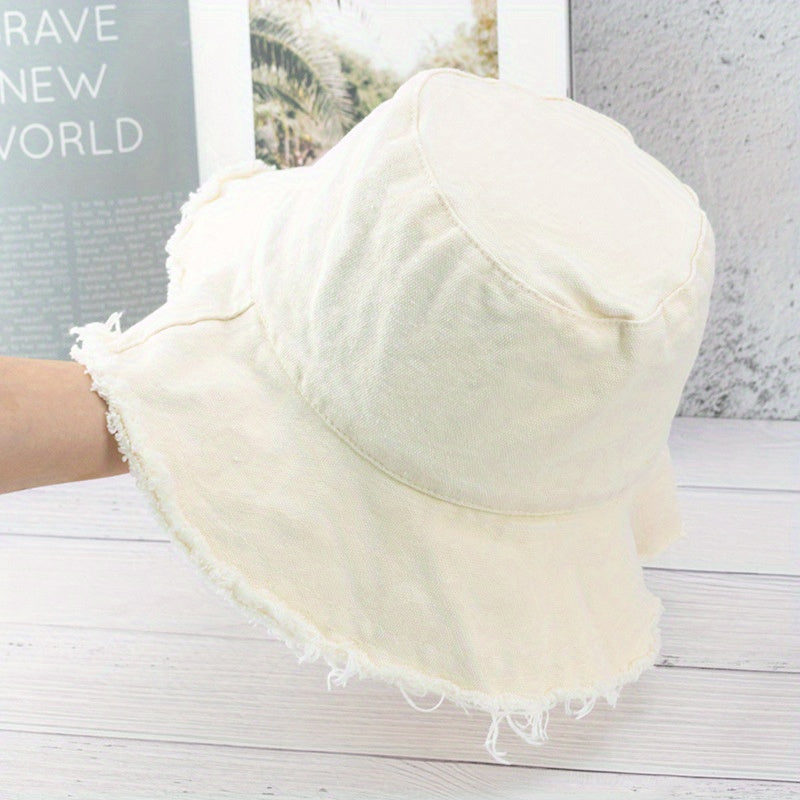 Fr brim Bucket Hat Unisex Cas Basin Hat Light Sun Fisherman Cap