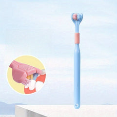 3D Three Sided Toothbrush PBT Ultra Fine Soft Hair Adult Toothbrushes