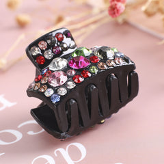 Small Rhinestone Hair Claw Clip for Thick Hair, Strong Hold Grip Accessories