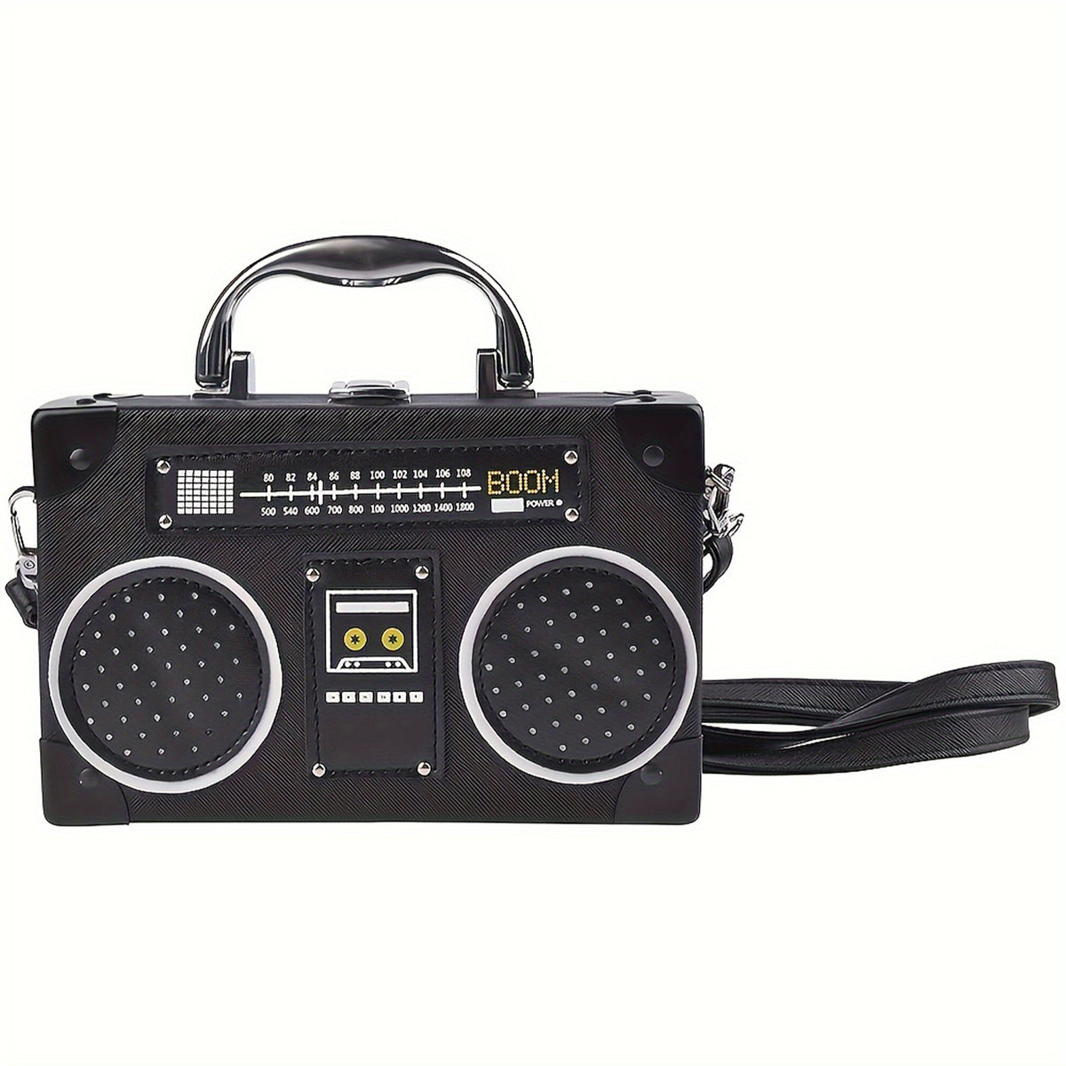Vintage Mini Radio Crossbody Bag PU Leather Handbag