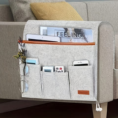 Felt Bedside Storage Bag Remote Control Organizer Dorm Room Hanging Organizer