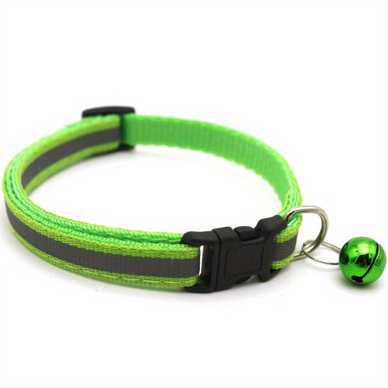 Reflective Pet Collar with Bell for Dogs and Cats