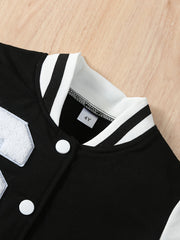 Boys Letter S Varsity Jacket Long Sleeve