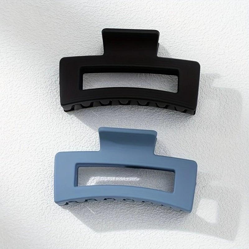 2pcs Matte Hair Claw Clips Strong Hold Thick Hair Accessories