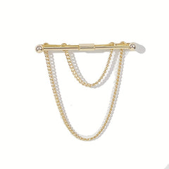 Chain Tassel Collar Suit Buckle Collar Clip Collar Pin Men's Jewelry