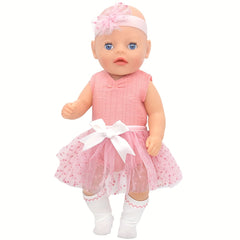 Pink Dress & Accessories for 12-15 Inch Dolls