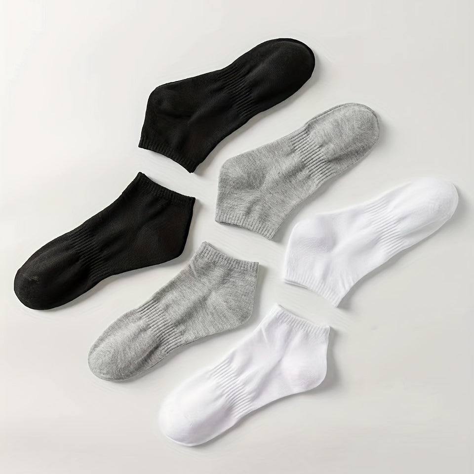 6 Pairs Solid Sports Socks for Women