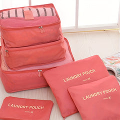 6 Pcs Letter Pattern Bag Sets, Various Sizes, Dustproof Packaging Cubes