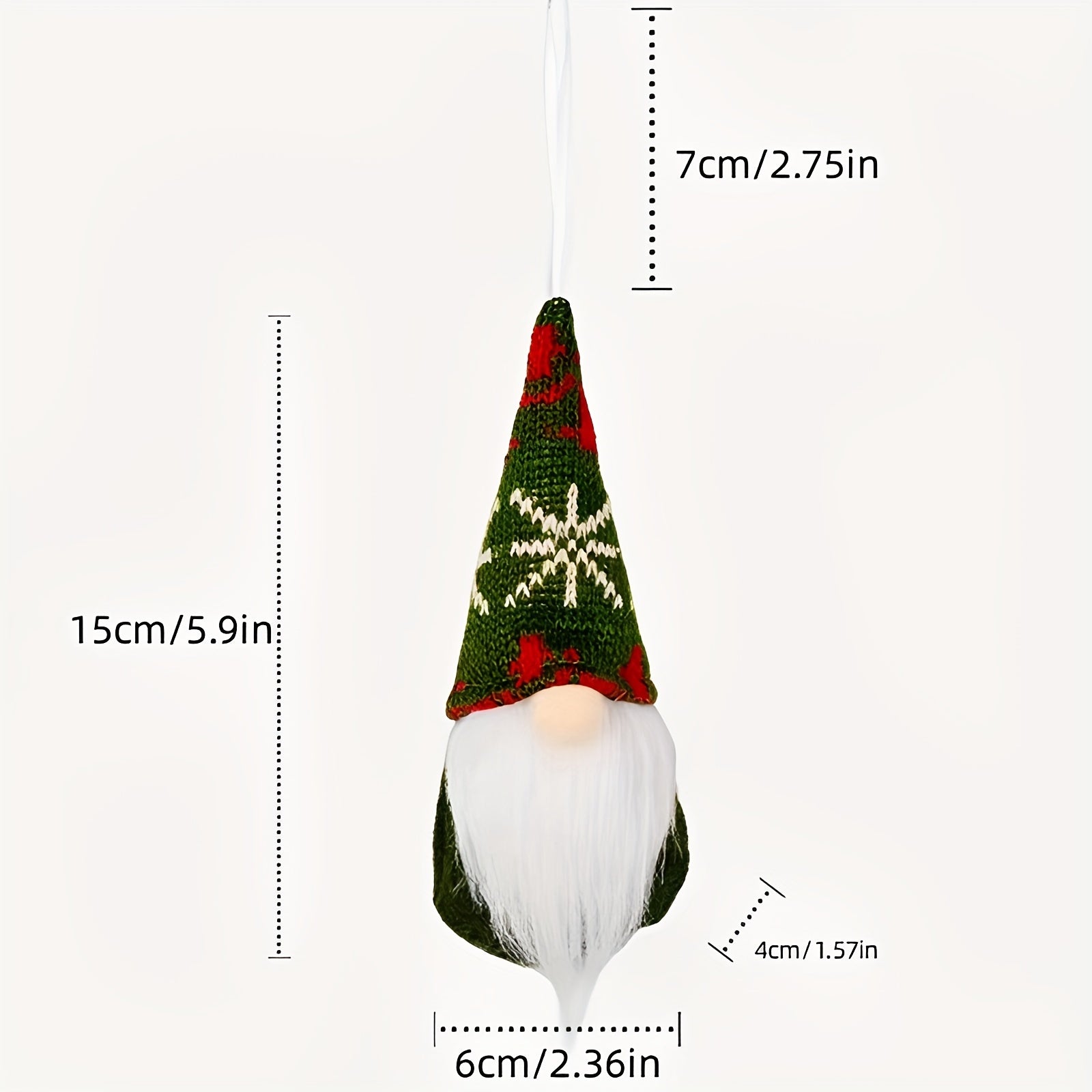 3pcs Christmas Tree Hanging Dwarf Decorations Plush Santa Claus Elf