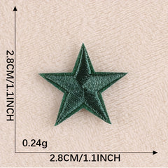 33pcs Pentagram Embroidered Badge Label for Girls Kids Clothing Accessories