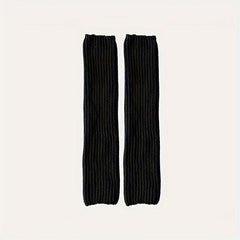 Solid Ribbed Leg Warmers All math Socks Women's Stockings & Hosiery