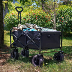 Heavy Duty Collapsible Folding Wagon With Wheels 149 69KG Outdoor Wagon