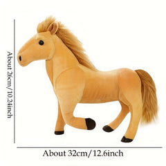 Horse Plush Toy Simulation Pony Doll Soft Stuffed Animal Doll Toy