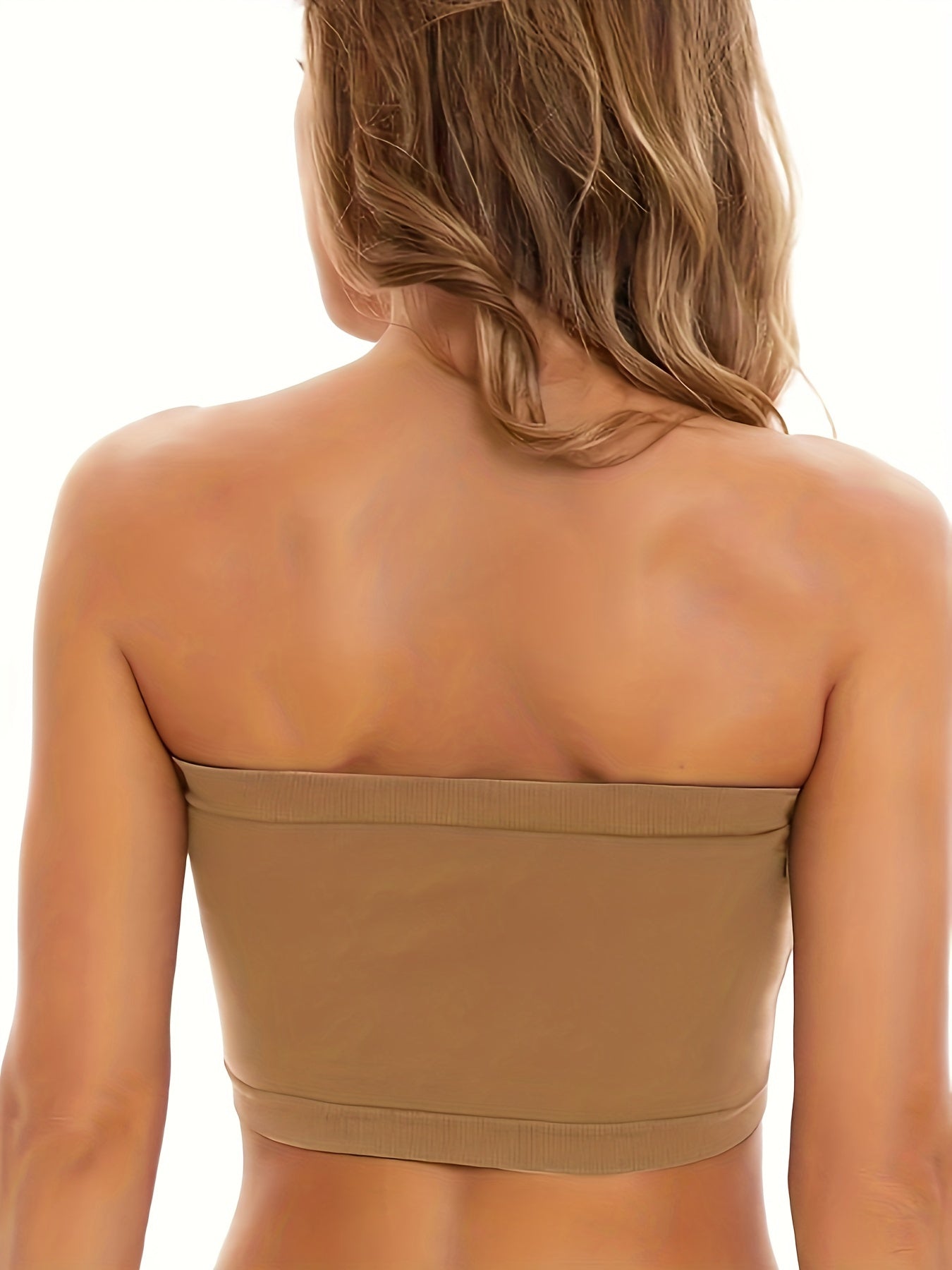 5 Pack Strapless Bandeau Bra Set Plus Size Comfort Solid Tube