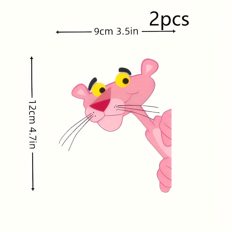 Pink Leopard Cartoon Sticker for Cars Trucks Laptops Suitcases