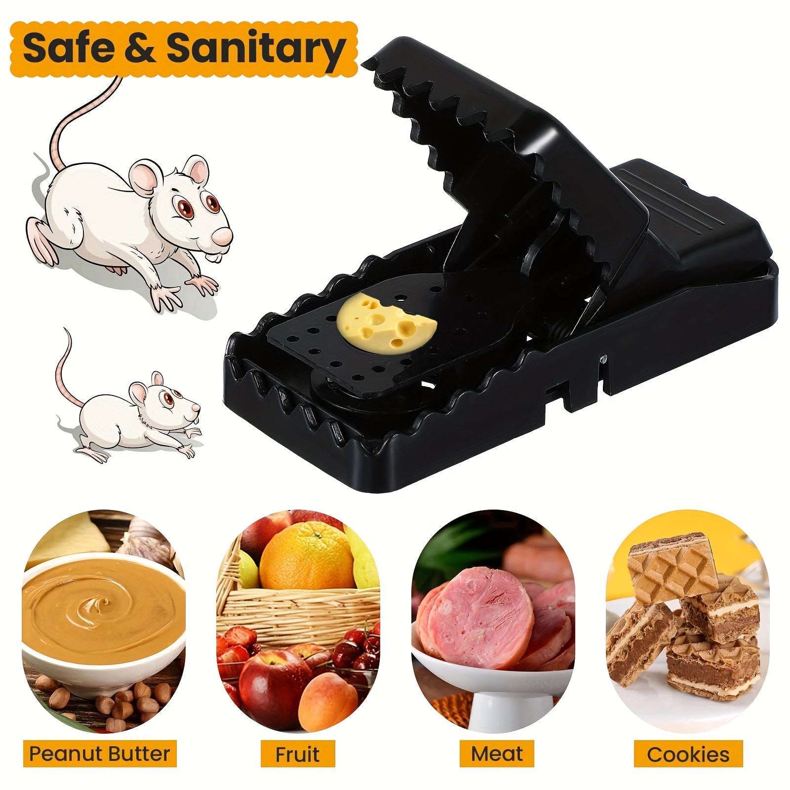 4pcs Mouse Traps Indoor Quick Effective Sanitary Safe Pest Control