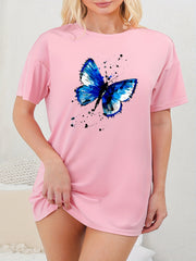  Tie Dye Butterfly Print Lounge Dress