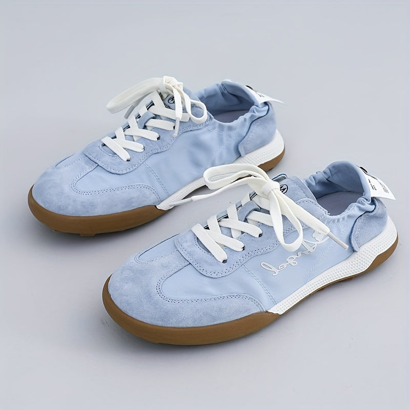 Women's Letter Graphic Walking Shoes Lace Up Flat Shoes
