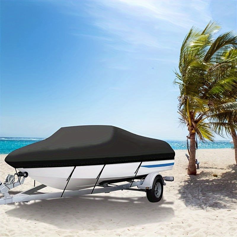 600D Heavy Duty Waterproof Boat Cover for 6.1-6.71m V Hull Ships