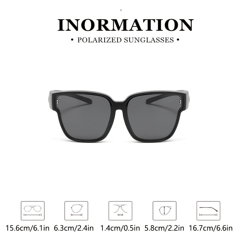 LJGOOD HD Polarized Sunglasses Casual Driving Cover Mirror