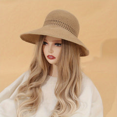 Hollow Out Bucket Hat UV Protection Sun Hat Lightweight Casual Beach Hats