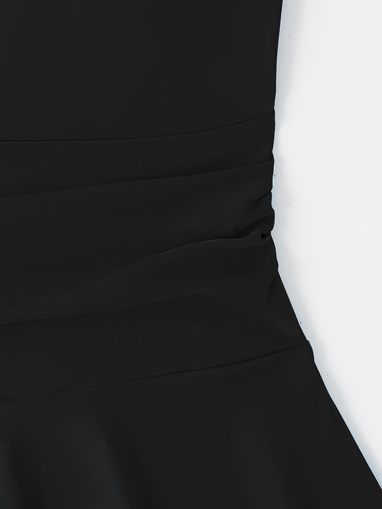  Lace Up Back Ruched One Piece Swimsuit