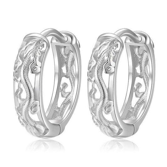 Dragon Stud Earrings & Men's Retro Ethnic Style Earrings