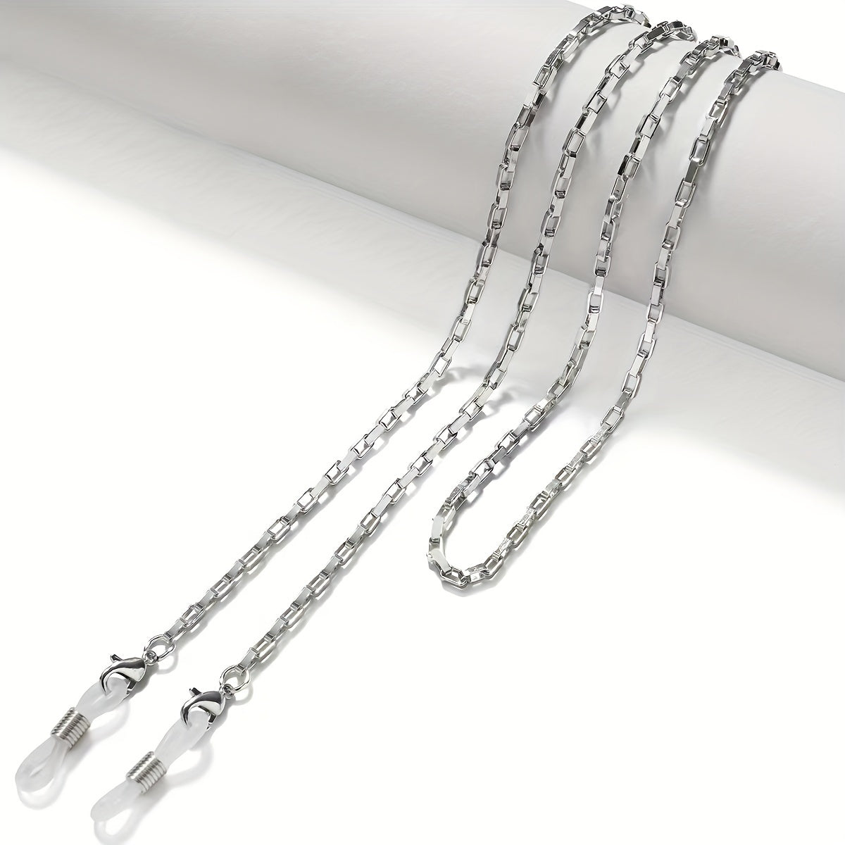Golden Silver Glasses Chain With Storage Box Metal Hanging Chain