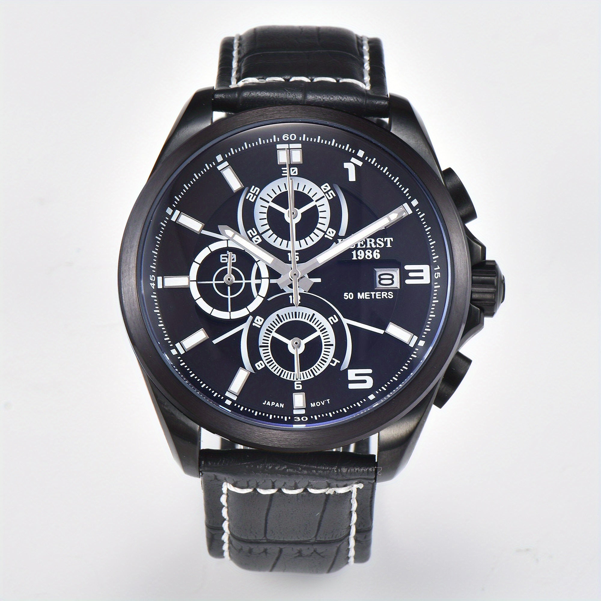 KUERST Teen Watch Stainless Steel Multifunctional Chronograph Quartz