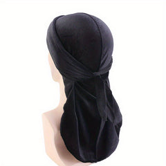 Men Velvet Durags Bandana Turban Du Rag Headwrap Headband Pirate Hat