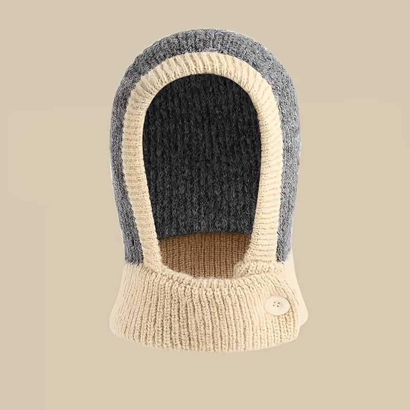Women's Balaclava Ski Mask Warm Ear Protection Hats Halter Knitted Hat