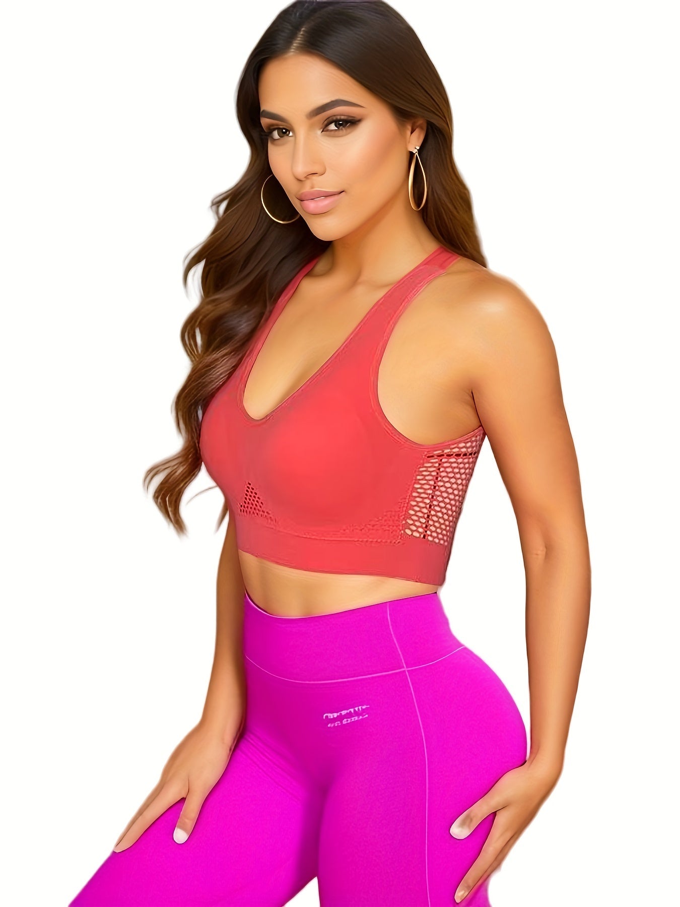 Mesh Hollow Sports Bra Quick Dry Beauty Back Yoga Tank Top