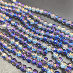 8mm Transparent Purple AB Round Glass Beads for Jewelry Making