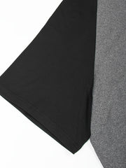  Colorblock Raglan Sleeve Nightdress with Pockets