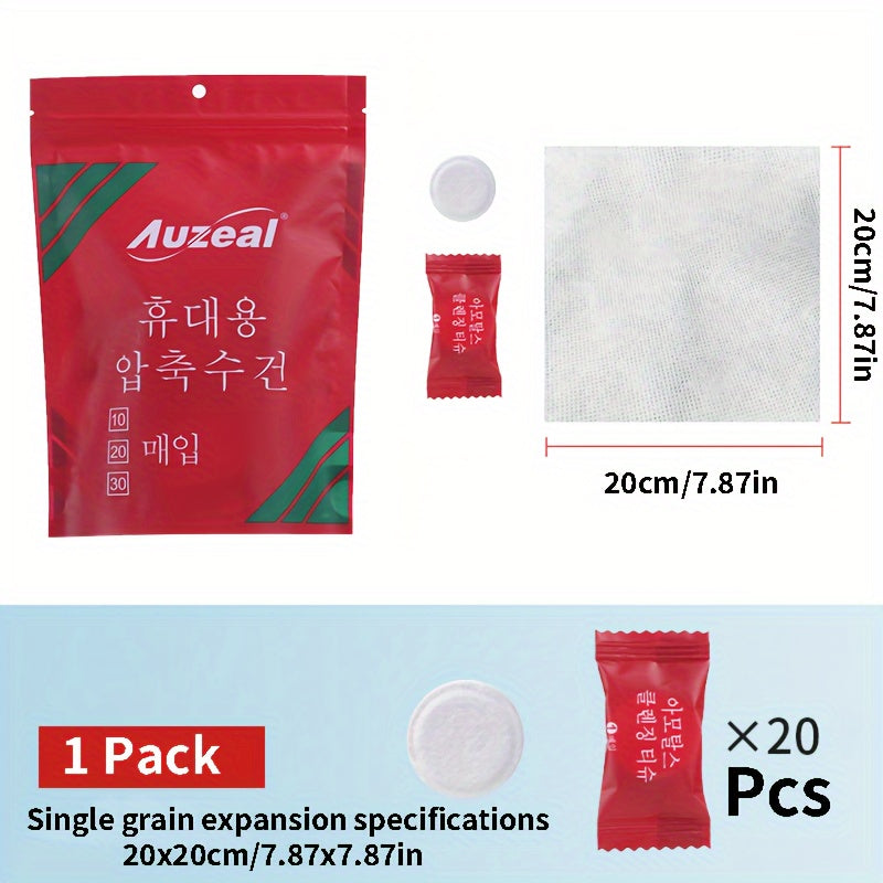 20pcs Portable Disposable Compressed Towels for Face and Body