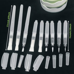 3 Pack Watercolor Brushes High Round & Flat Nylon Tips Large Plastic Handles